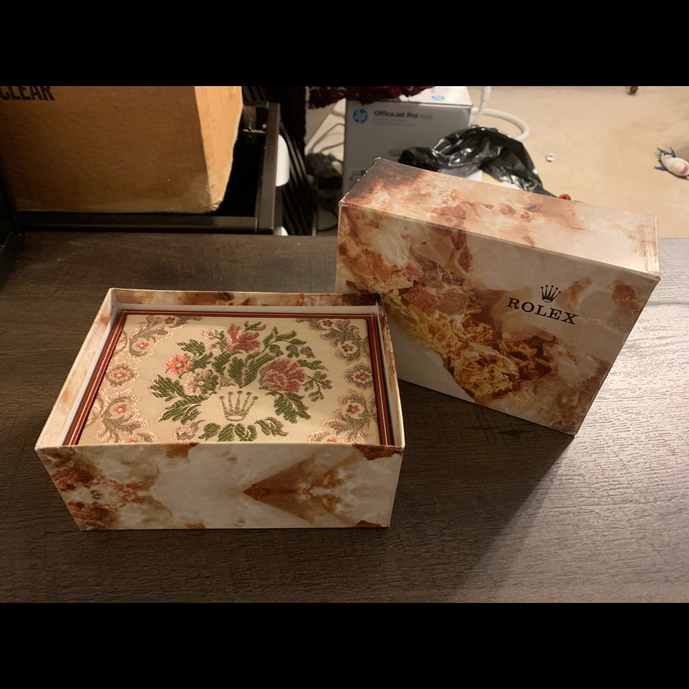 Vintage Rolex Embroidered Tapestry President  Box